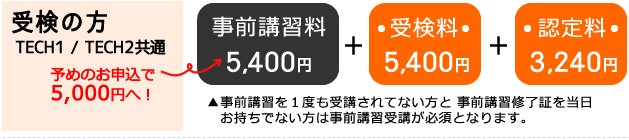 JSBAバッジテストの受検料と認定料